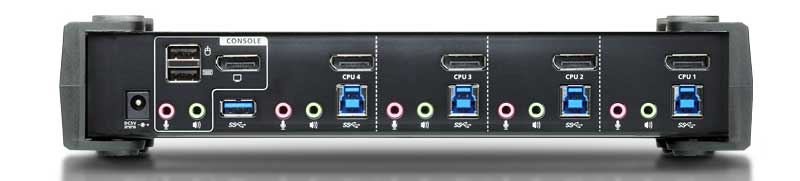 Mặt sau ATEN CS1924 - 4-Port USB 3.0 4K DisplayPort KVMP™ Switch