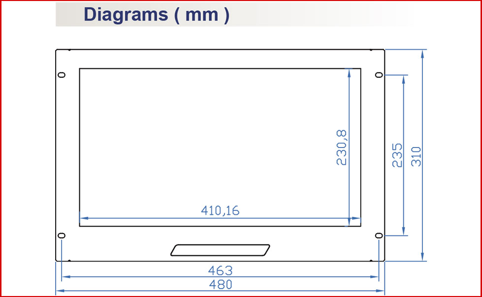 Layout CyberView CyberView 7U 19inch FHD Sunlight Readable Display Panel (RP-HF719)