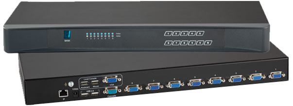 Sản phẩm CyberView 8 Port VGA USB Hub KVM Switch - 1 Local + 1 IP Users (IP-802H)