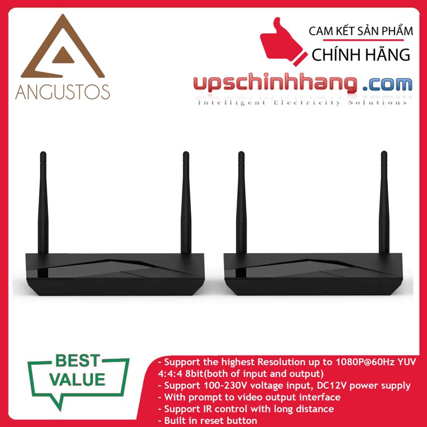ANGUSTOS AVE100WP - 100m Wireless Extender Support 1080P
