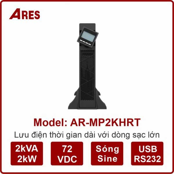 Bộ lưu điện ARES AR-MP2KHRT 2KVA/2KW True Online (PIN Ngoài)