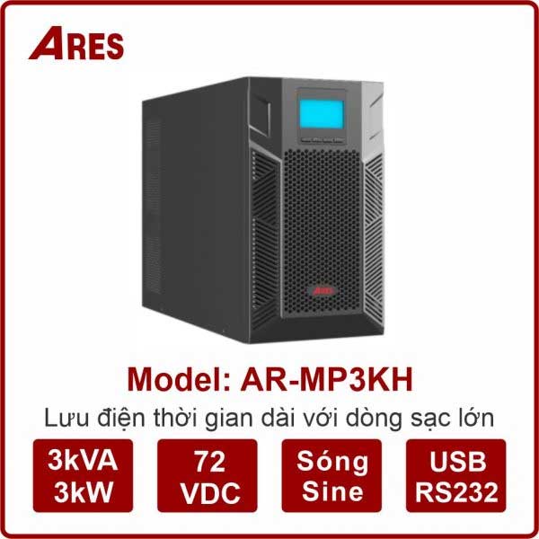 Bộ lưu điện ARES AR-MP3KH 3KVA/3KW Online (06 Pin Ngoài)