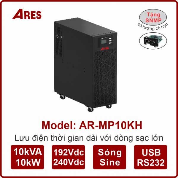 Bộ lưu điện ARES AR-MP10KH 10KVA/10KW True Online (Dùng Pin Ngoài)