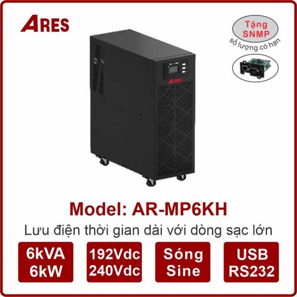 Bộ lưu điện ARES AR-MP6KH 6KVA/6KW True Online (Dùng Pin Ngoài)