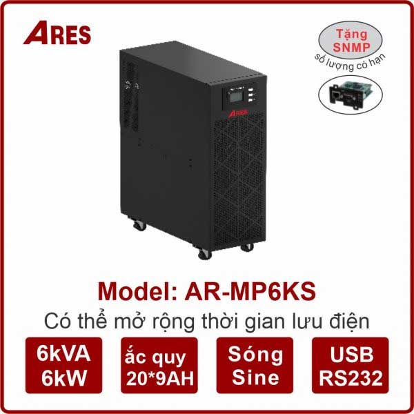 Bộ lưu điện ARES AR-MP6KS 6KVA/6KW True Online