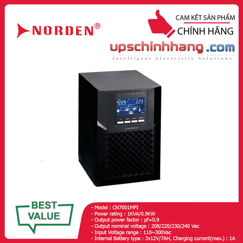 UPS NORDEN CN7001MPI 1000VA/900W