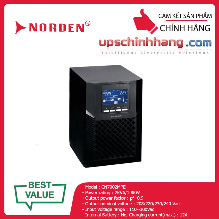 UPS NORDEN CN7002MPE 2000VA/1800W