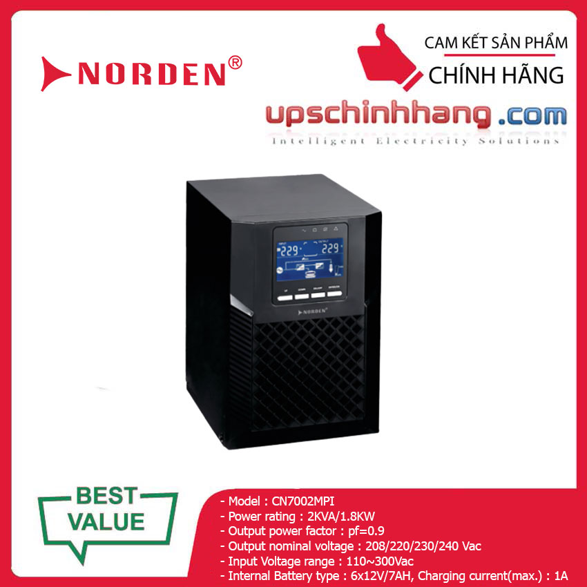 UPS NORDEN CN7002MPI 2000VA/1800W