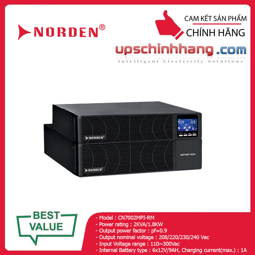 UPS NORDEN CN7002MPI-RM 2000VA/1800W