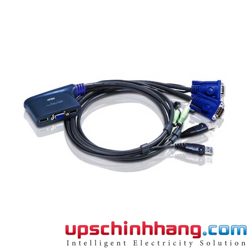 ATEN CS62US - 2-Port USB VGA/Audio Cable KVM Switch (0.9m)