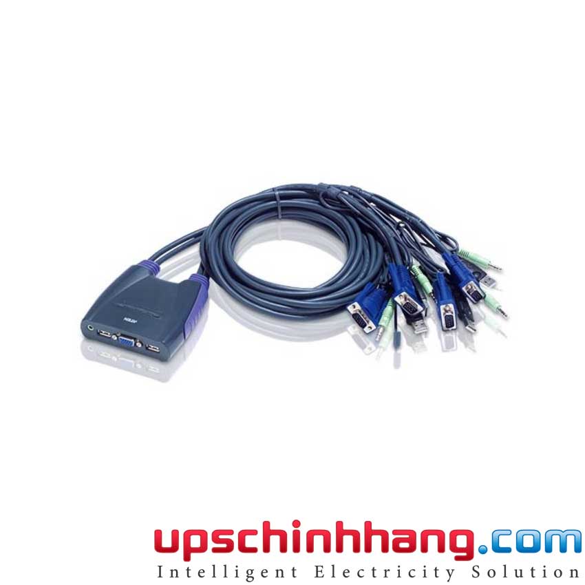 ATEN CS64US - 4-Port USB VGA/Audio Cable KVM Switch (0.9m, 1.2m)
