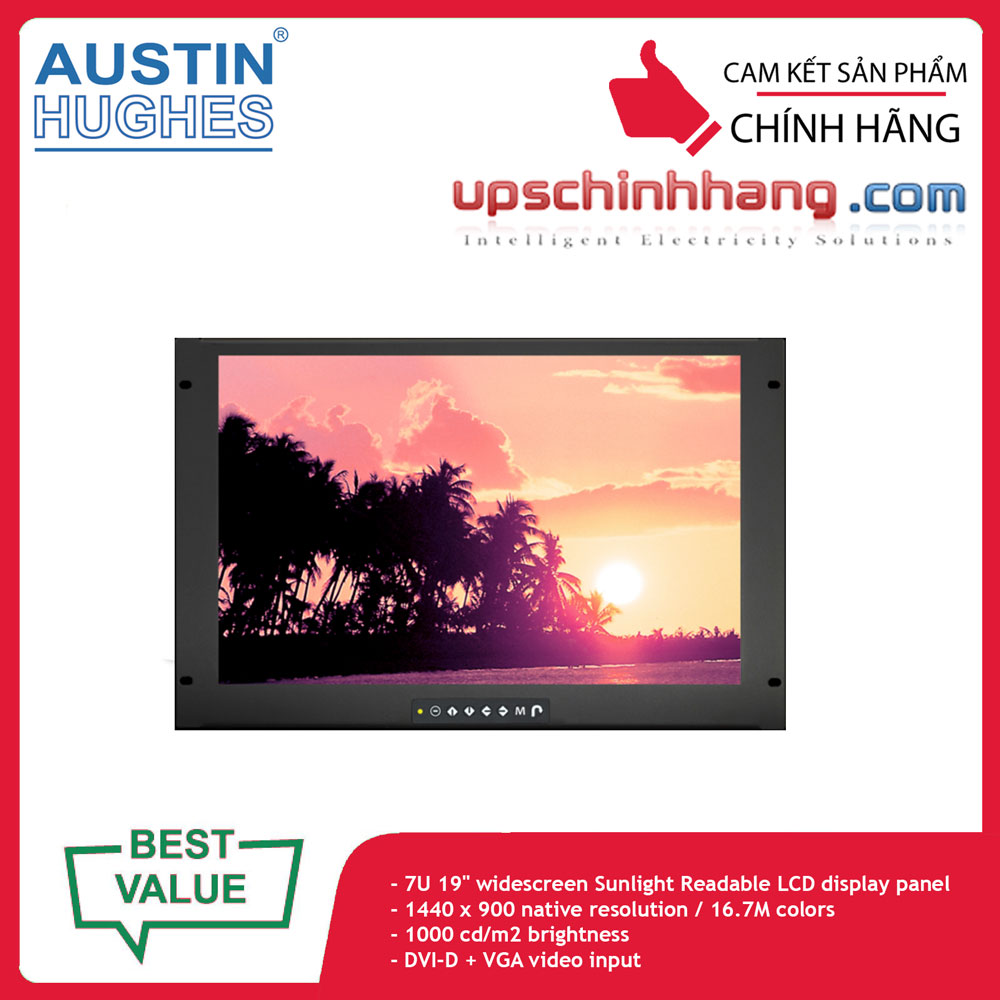 CyberView 7U 19inch LCD Widescreen Sunlight Readable Display Panel (RP-HW719)