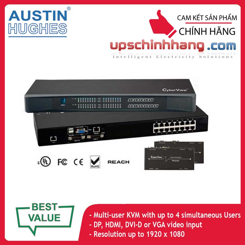 Austin Hughes Cyberview MU-1603 | 16-port Matrix Cat6 KVM Switch