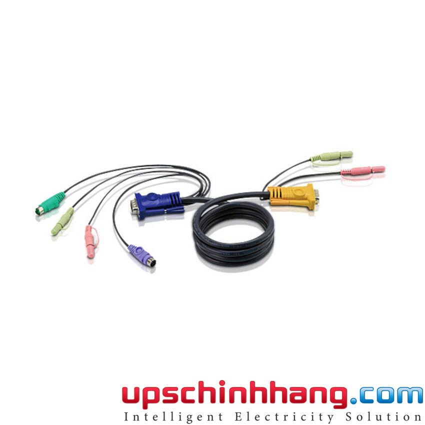 ATEN 2L-5302P - 1.8M PS/2 KVM Cable with 3 in 1 SPHD and Audio