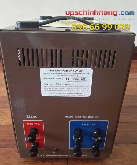 mặt sau ổn áp LIOA DRI-3000