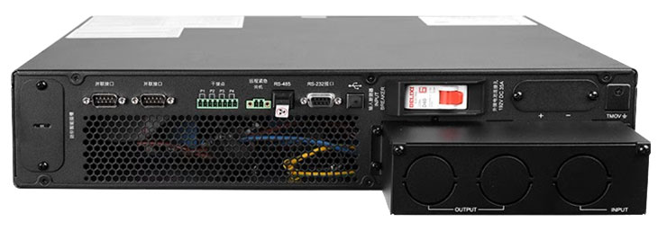 Mặt sau Bộ lưu điện Delta RT-10K UPS103R2RT2N035 10KVA/10KW (Extended Runtime Model)