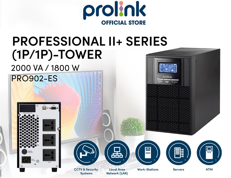 Bộ lưu điện UPS Prolink PRO902ES 2000VA/1800W