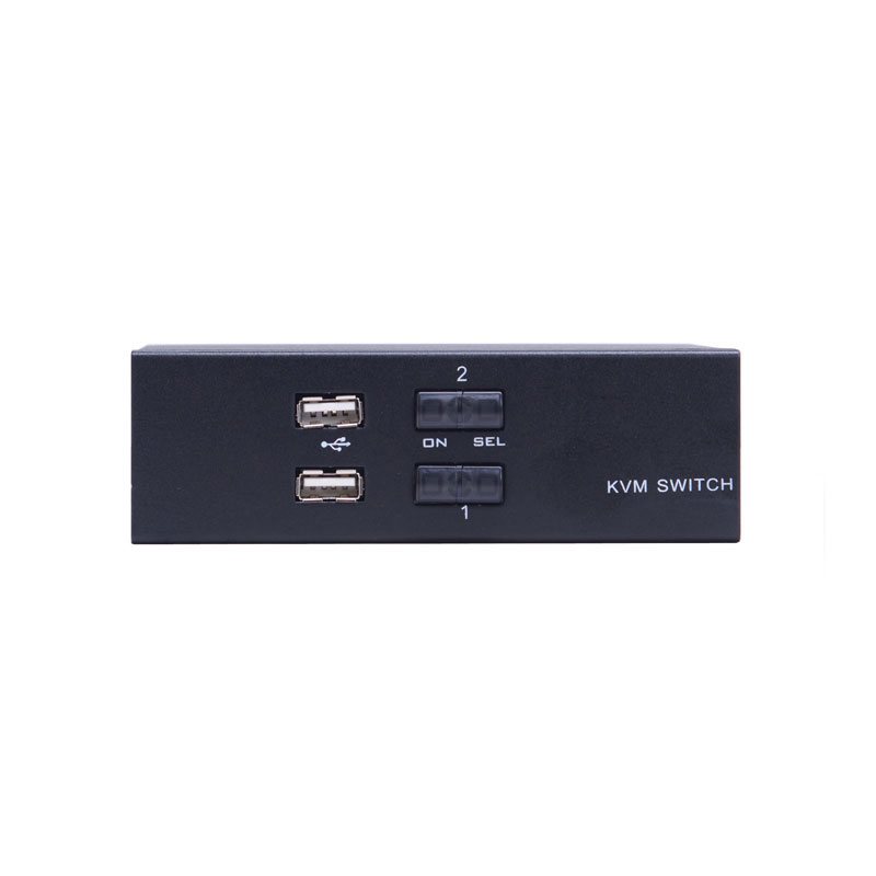 LANBE AS-21UA - 2 port VGA/USB/Audio Desktop KVM-switch